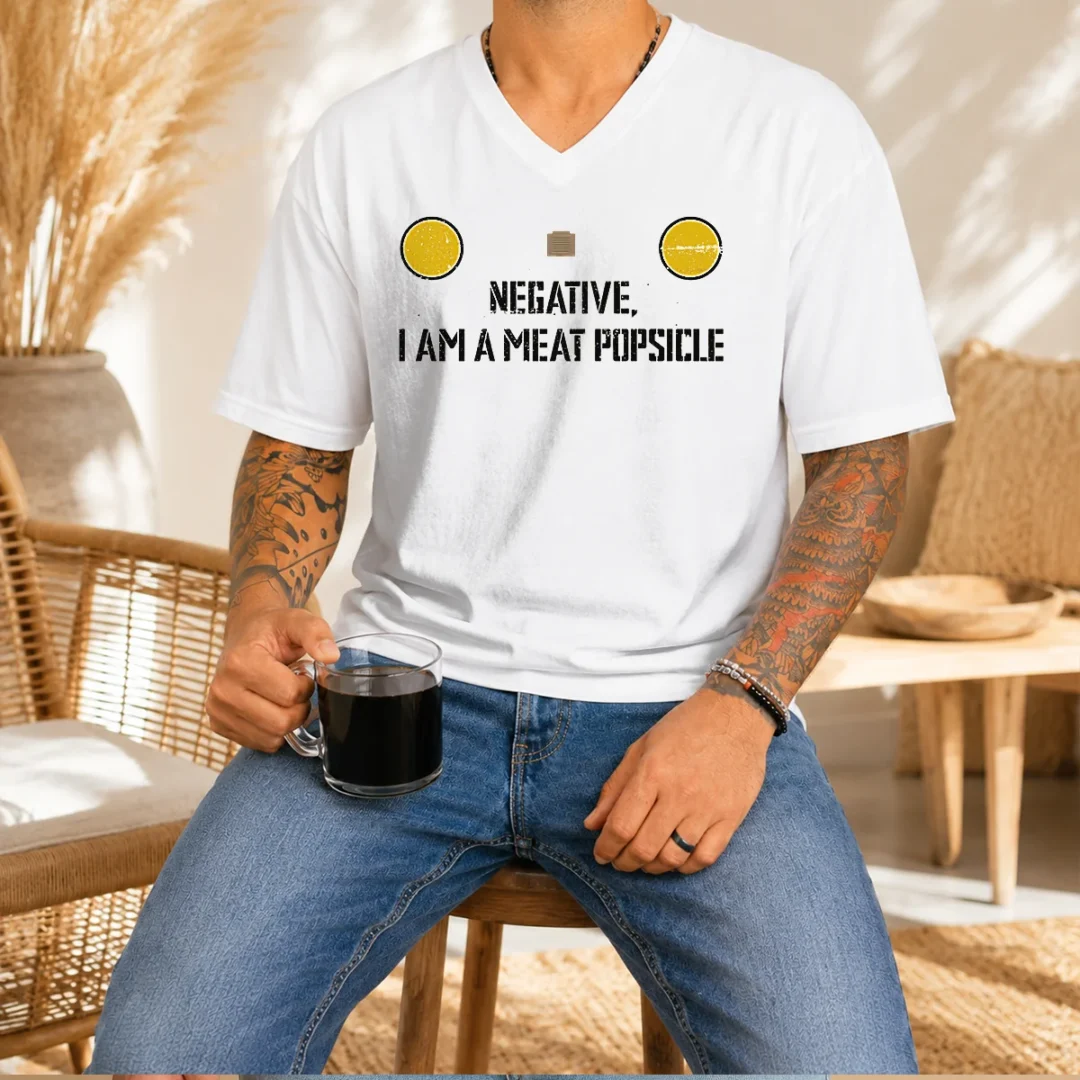 hot-awesome-negative-i-am-a-meat-popsicle-geek-v-neck-shirt Hot Awesome Negative I Am A Meat Popsicle Geek V-Neck Shirt