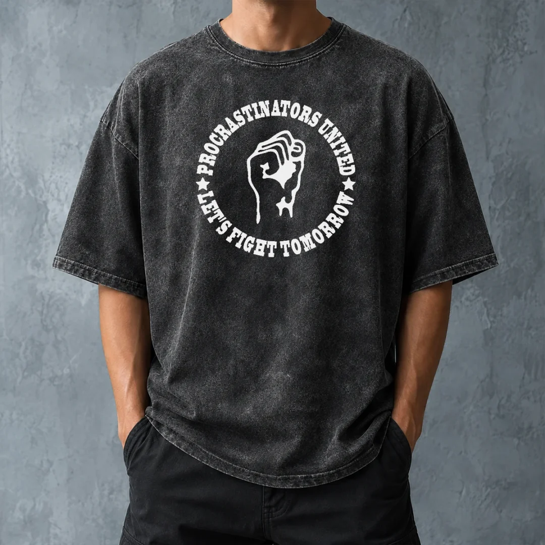 hot-awesome-procrastinators-union-let-s-fight-tomorrow-geek-washed-t-shirt-washed-tshirt Hot Awesome Procrastinators Union Let'S Fight Tomorrow Geek Washed T-Shirt