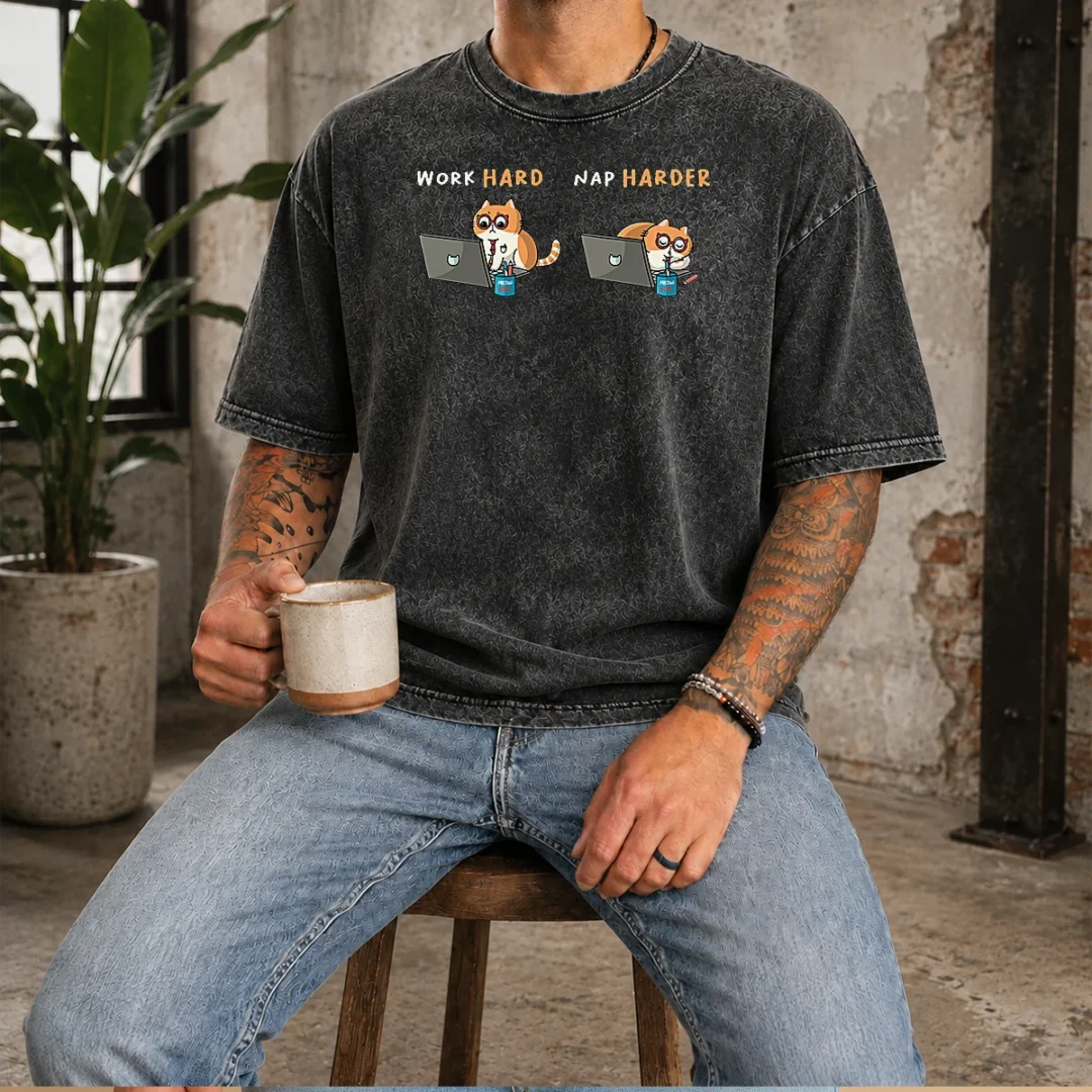 hot-awesome-work-hard-nap-harder-washed-t-shirt Hot Awesome Work Hard Nap Harder Shirt - Image 8