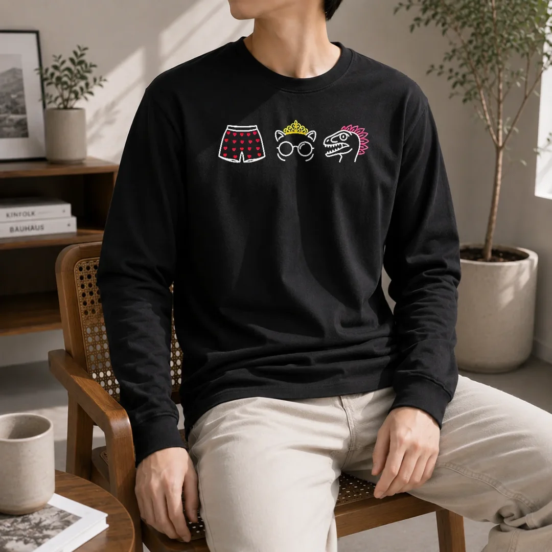 hot-boxers-princess-and-dinosaur-neon-icons-long-sleeve-shirt Hot Boxers Princess And Dinosaur Neon Icons Long Sleeve Shirt