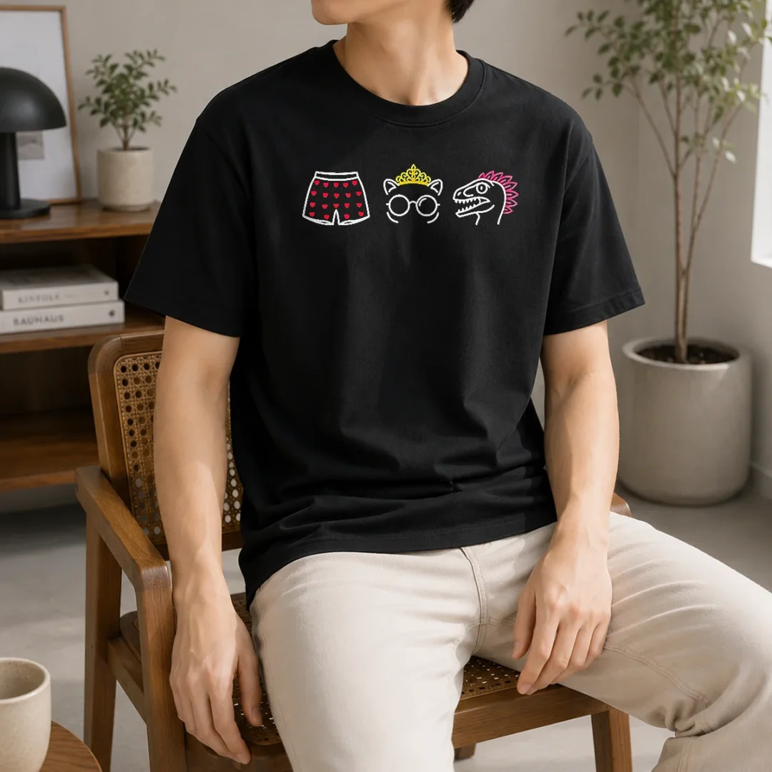 hot-boxers-princess-and-dinosaur-neon-icons-t-shirt Hot Boxers Princess And Dinosaur Neon Icons