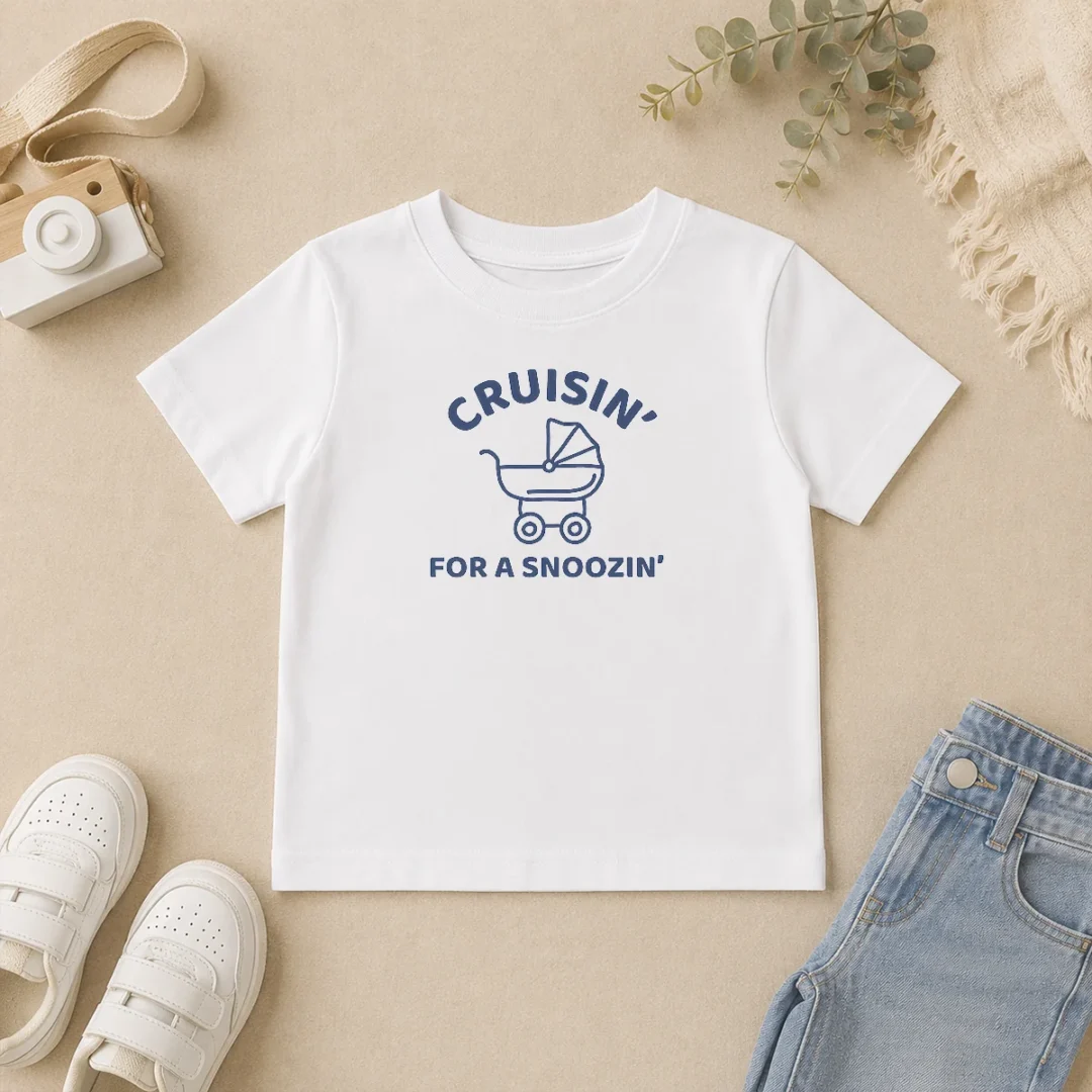 Hot Cruisin' For A Snoozin' Baby Stroller Napping Kids T Shirt Hot Cruisin' For A Snoozin' Baby Stroller Napping Kids T-Shirt