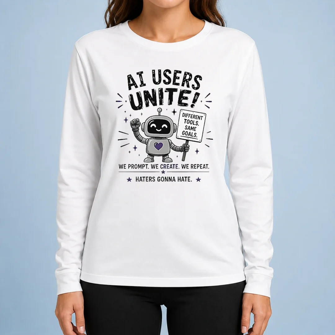hot-funny-ai-users-unite-we-we-create-we-repeat-long-sleeve-shirt Hot Funny AI Users Unite We We Create We Repeat Long Sleeve Shirt