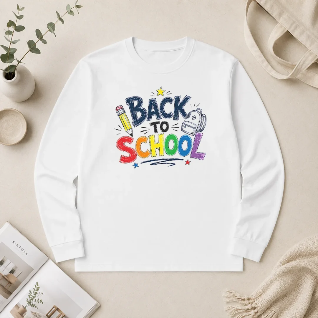 Hot Funny Colorful Bubble Letters Back To School Rainbow Long Sleeve Shirt Hot Funny Colorful Bubble Letters Back To School Rainbow Long Sleeve Shirt