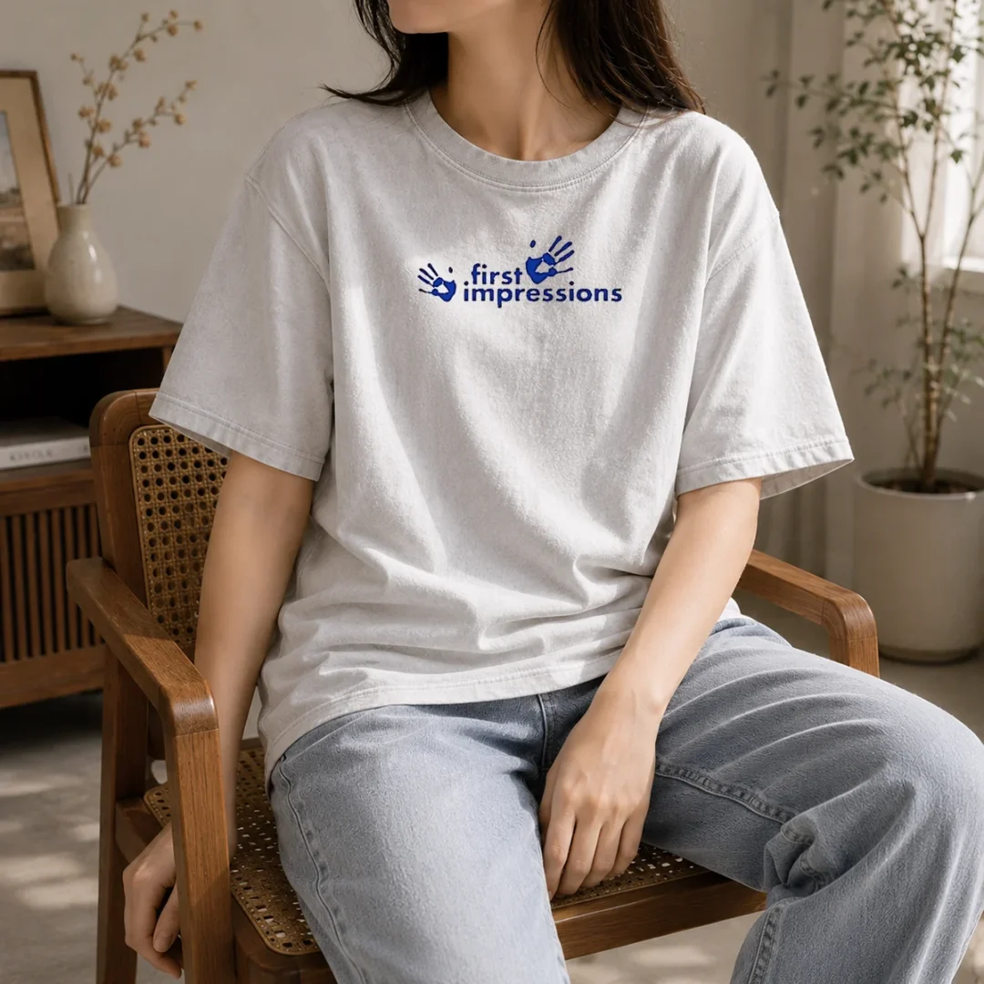 hot-funny-first-impressions-handprint-logo-washed-t-shirt Hot Funny First Impressions Handprint Logo Washed T-Shirt