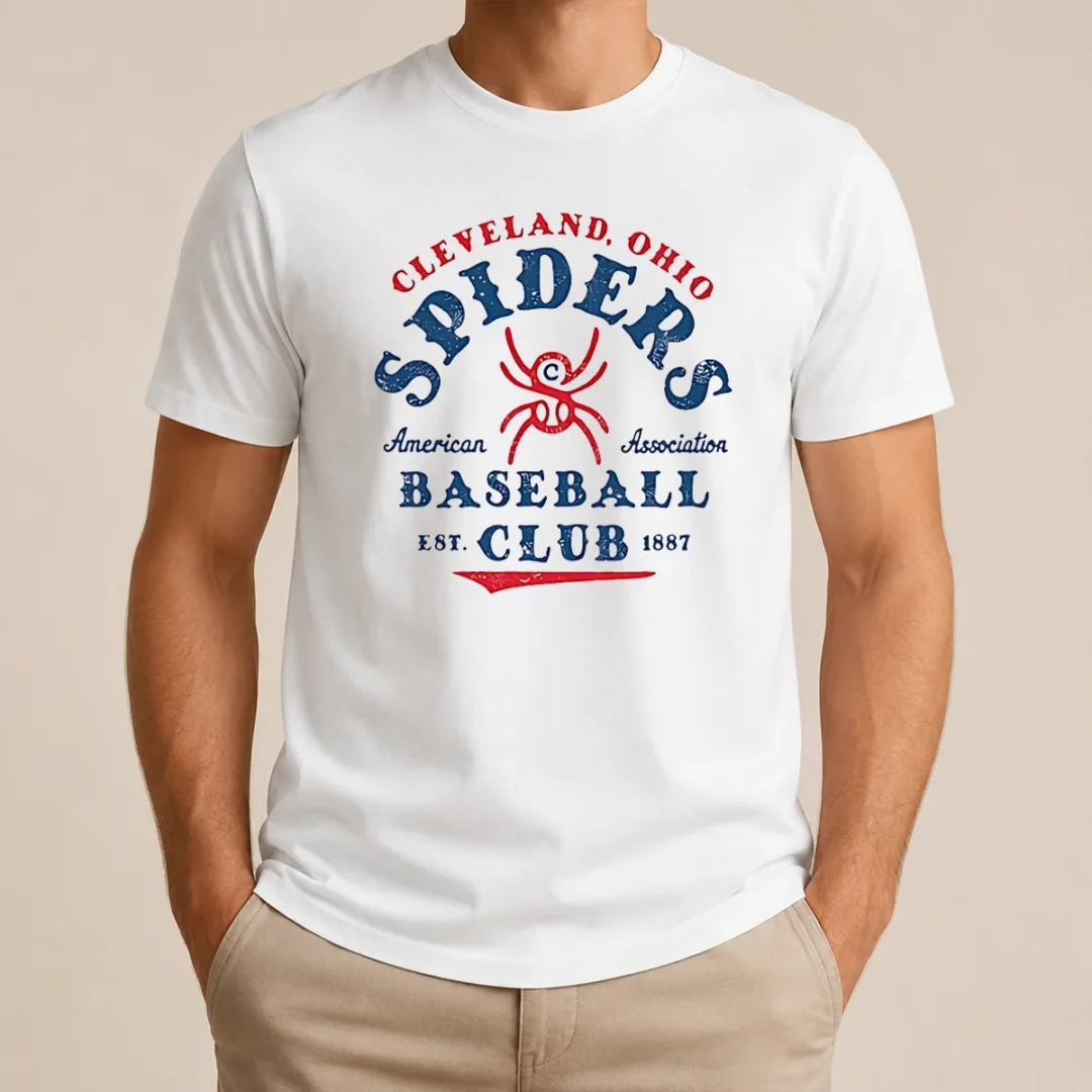Hot Funny Vintage Cleveland Spiders American Association Baseball Club Est 1887 t shirt Hot Funny Vintage Cleveland Spiders American Association Baseball Club Est 1887