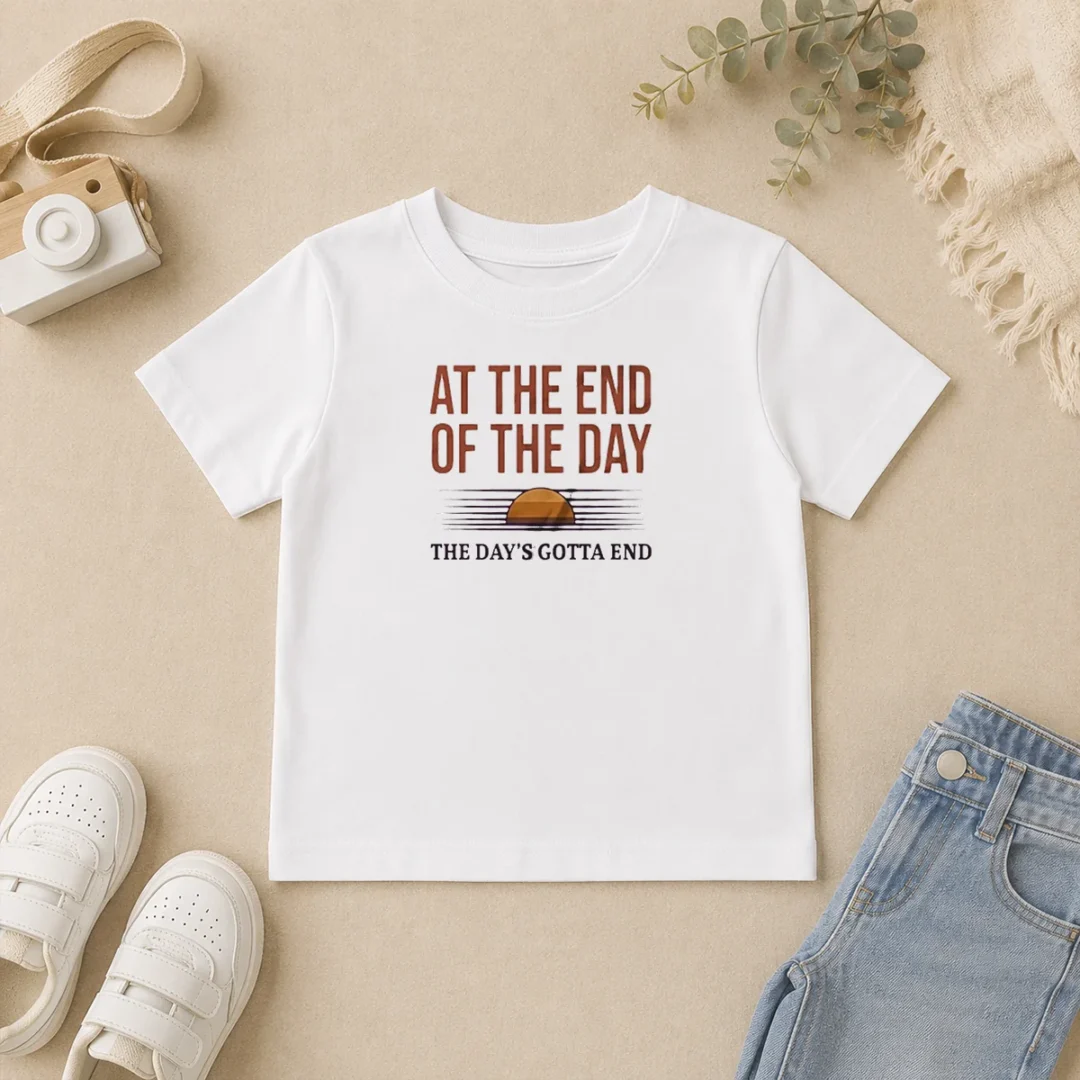 Hot Good At The End Of The Day The Day'S Gotta End Kids T Shirt Hot Good At The End Of The Day The Day'S Gotta End Kids T-Shirt