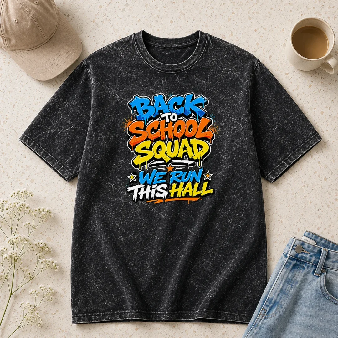 hot-good-back-to-school-squad-graffiti-for-students-washed-t-shirt Hot Good Back To School Squad Graffiti For Students Washed T-Shirt