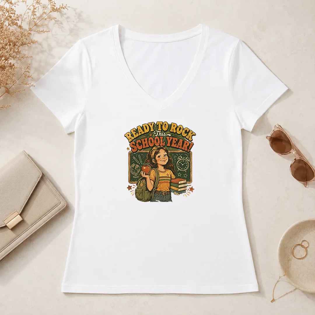 Hot Good Back To School Vintage Student Pride V Neck Shirt Hot Good Back To School Vintage Student Pride V-Neck Shirt