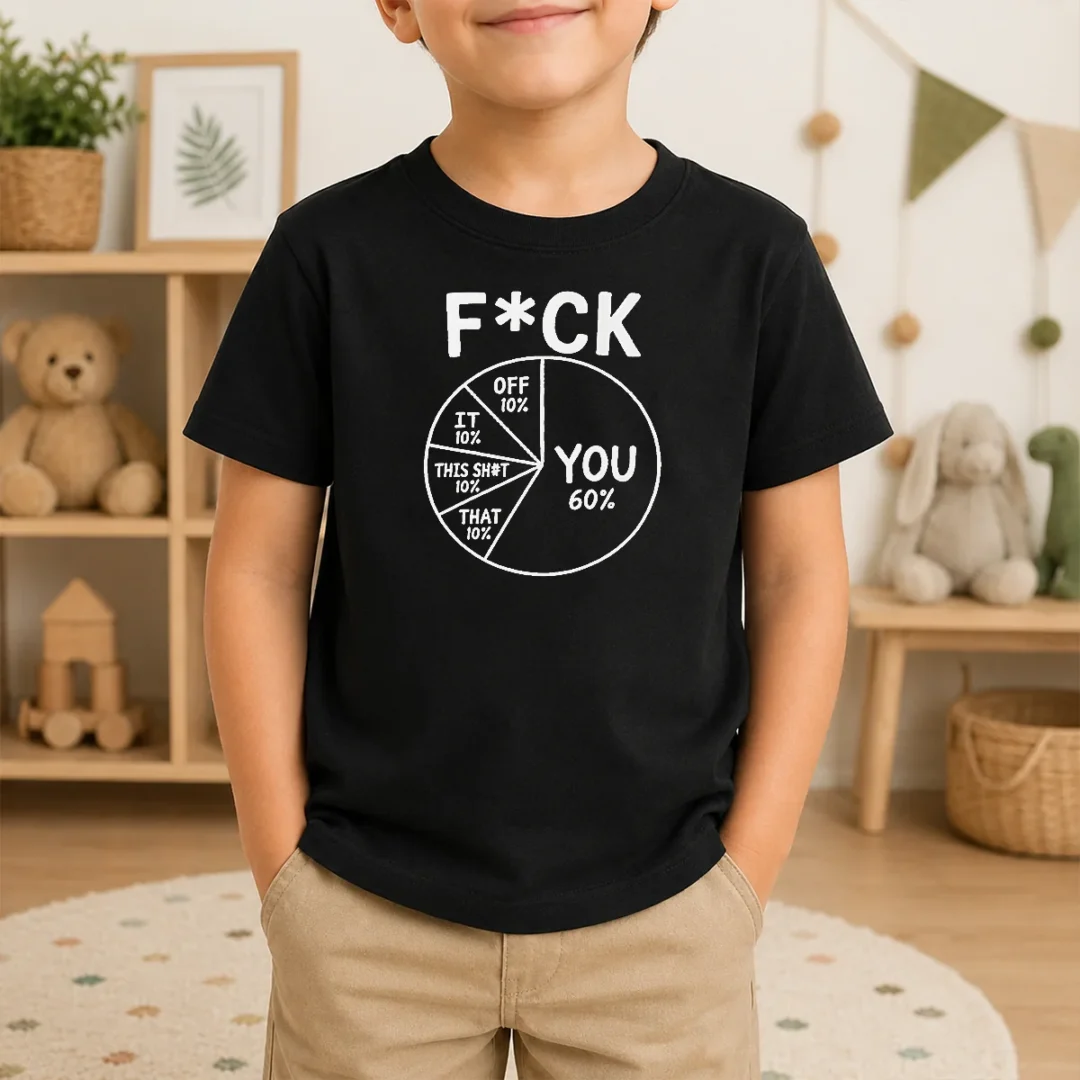 Hot Good Fck You Pie Chart Sarcastic Kids T Shirt Hot Good Fck You Pie Chart Sarcastic Kids T-Shirt