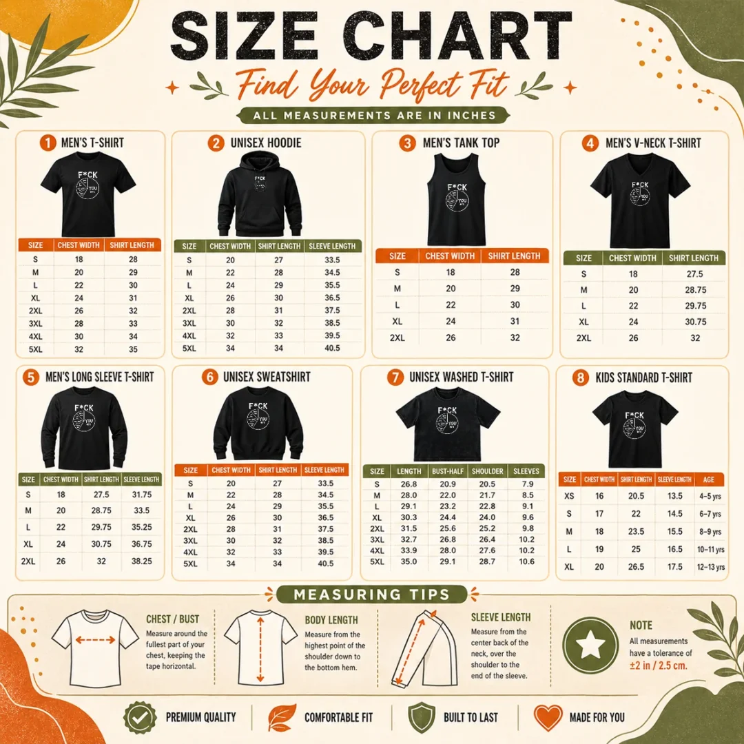 Hot Good Fck You Pie Chart Sarcastic Size Chart Size chart for Hot Good Fck You Pie Chart Sarcastic with measurements in inches and cm to help choose the right fit