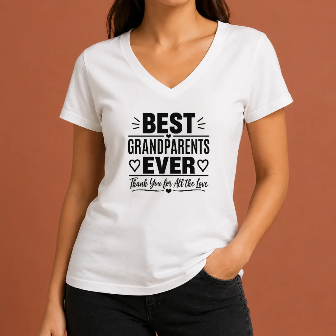 Hot Good Grandparents Day Best Grandparents Ever Minimalist V Neck Shirt Hot Good Grandparents Day Best Grandparents Ever Minimalist V-Neck Shirt