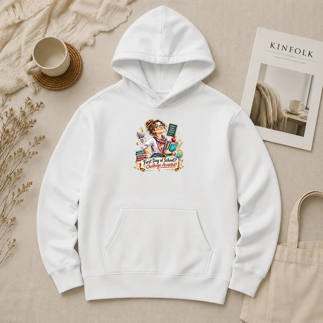 Hot Good Humorous Watercolor First Day Of School Teacher For Woman Hoodie Hot Good Humorous Watercolor First Day Of School Teacher For Woman Hoodie