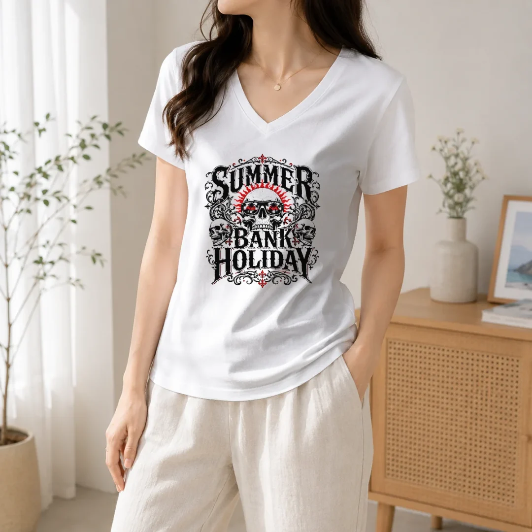 hot-gothic-skull-sunglasses-summer-bank-holiday-v-neck-shirt Hot Gothic Skull Sunglasses Summer Bank Holiday V-Neck Shirt