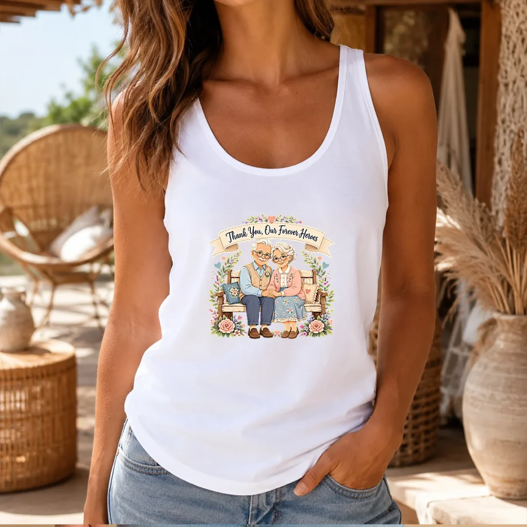 hot-grandparents-day-forever-heroes-vector-tank-top Hot Grandparents Day Forever Heroes Vector Tank Top