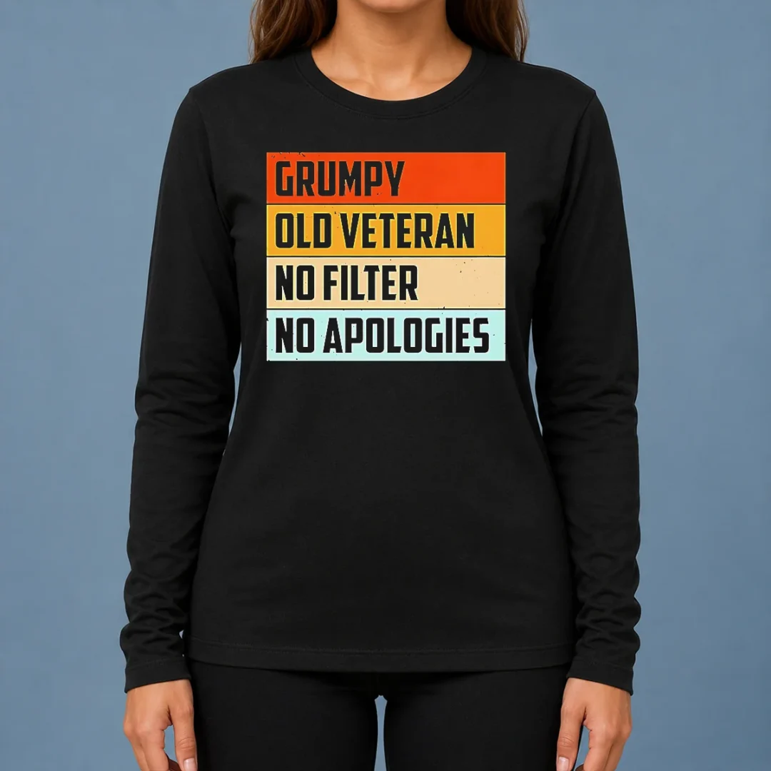 hot-grumpy-old-veteran-no-filter-no-apologies-retro-long-sleeve-shirt Hot Grumpy Old Veteran No Filter No Apologies Retro Long Sleeve Shirt