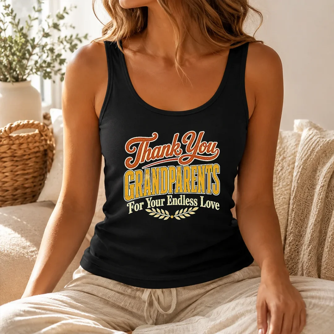 Hot Nice Grandparents Day Thank You Heartfelt Vector Tank Top Hot Nice Grandparents Day Thank You Heartfelt Vector Tank Top