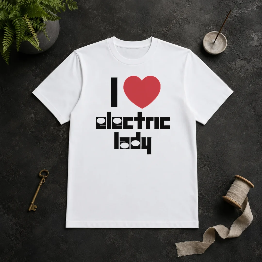 Hot Nice I Love Electric Lady Jimi Hendrix Rock Music t shirt Hot Nice I Love Electric Lady Jimi Hendrix Rock Music