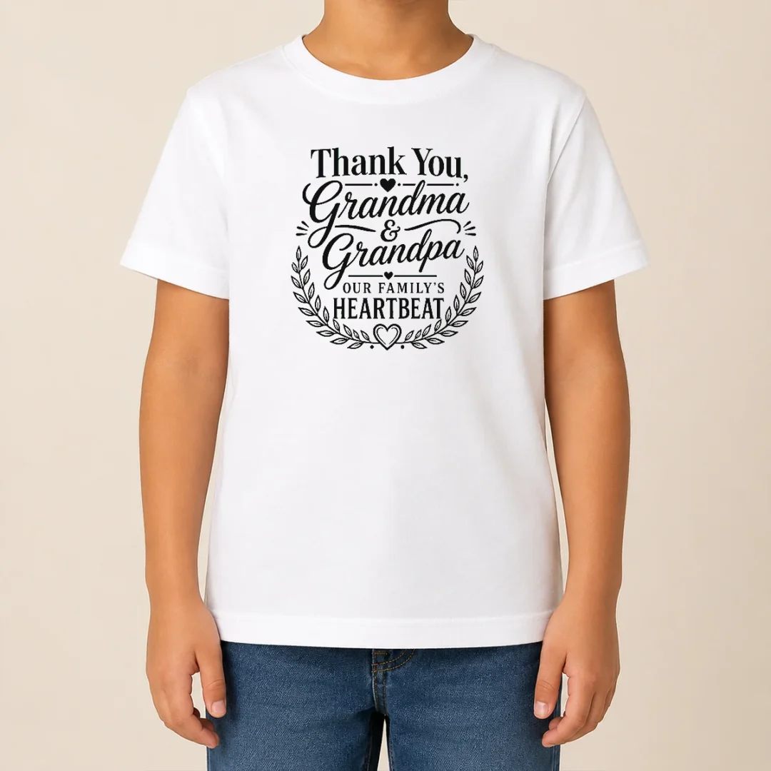 Hot Official Grandparents Day Thank You Line Art For Family Love Kids T Shirt Hot Official Grandparents Day Thank You Line Art For Family Love Kids T-Shirt