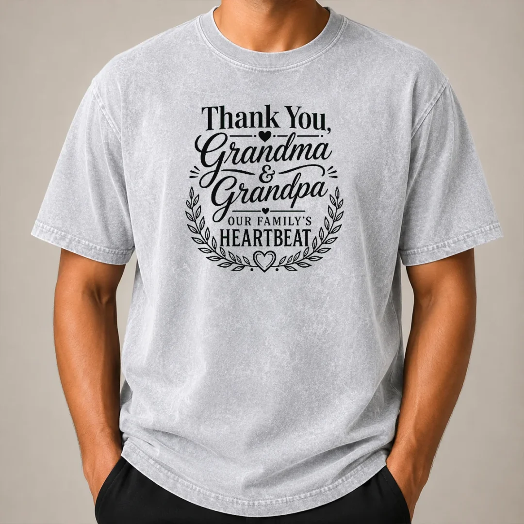 Hot Official Grandparents Day Thank You Line Art For Family Love Washed T Shirt Hot Official Grandparents Day Thank You Line Art For Family Love Washed T-Shirt