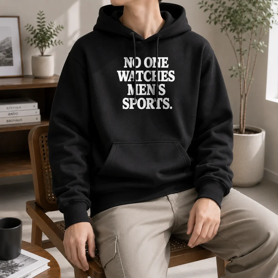 hot-official-no-one-watches-men-s-sports-satire-ironic-hoodie Hot Official No One Watches Men'S Sports Satire Ironic Hoodie