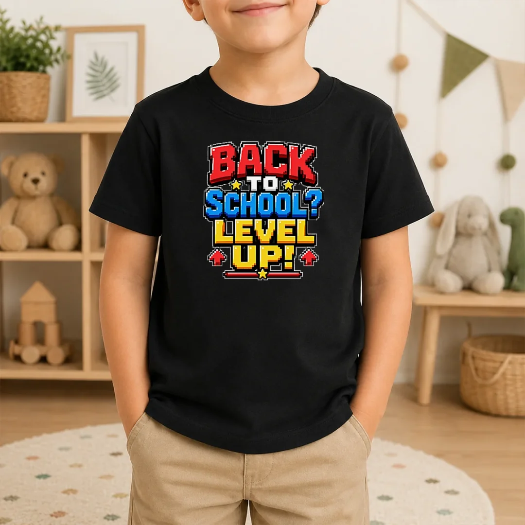 Hot Original Back To School Pixel Level Up For Students Kids T Shirt Hot Original Back To School Pixel Level Up For Students Kids T-Shirt