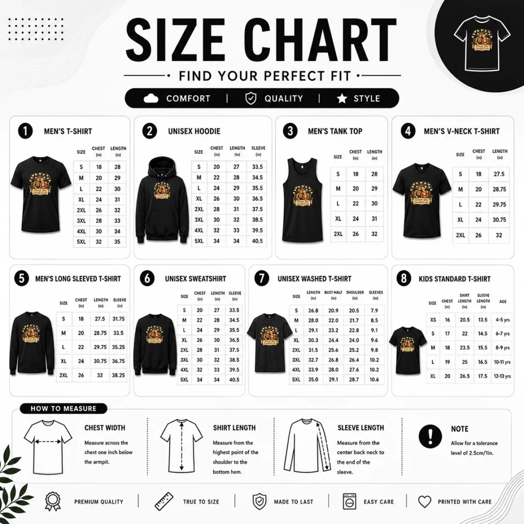 hot-original-grandparents-day-vintage-family-love-thank-you-size-chart Size chart for Hot Original Grandparents Day Vintage Family Love Thank You with measurements in inches and cm to help choose the right fit