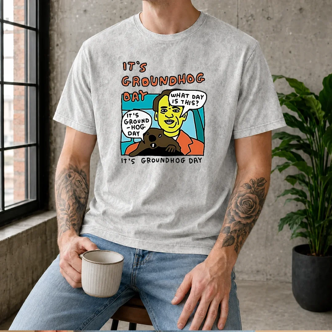 hot-phil-connors-groundhog-day-it-is-groundhog-day-what-day-is-this-washed-t-shirt Hot Phil Connors Groundhog Day It Is Groundhog Day What Day Is This Washed T-Shirt
