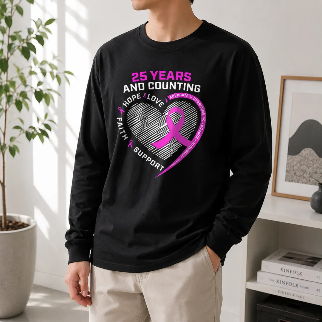 hot-premium-25-years-and-counting-hope-love-breast-cancer-long-sleeve-shirt Hot Premium 25 Years And Counting Hope Love Breast Cancer Long Sleeve Shirt