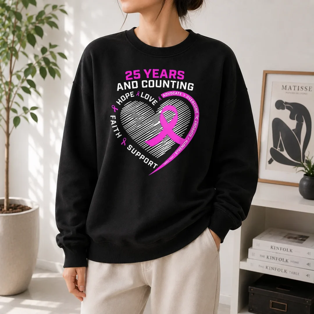 hot-premium-25-years-and-counting-hope-love-breast-cancer-sweater Hot Premium 25 Years And Counting Hope Love Breast Cancer Sweater