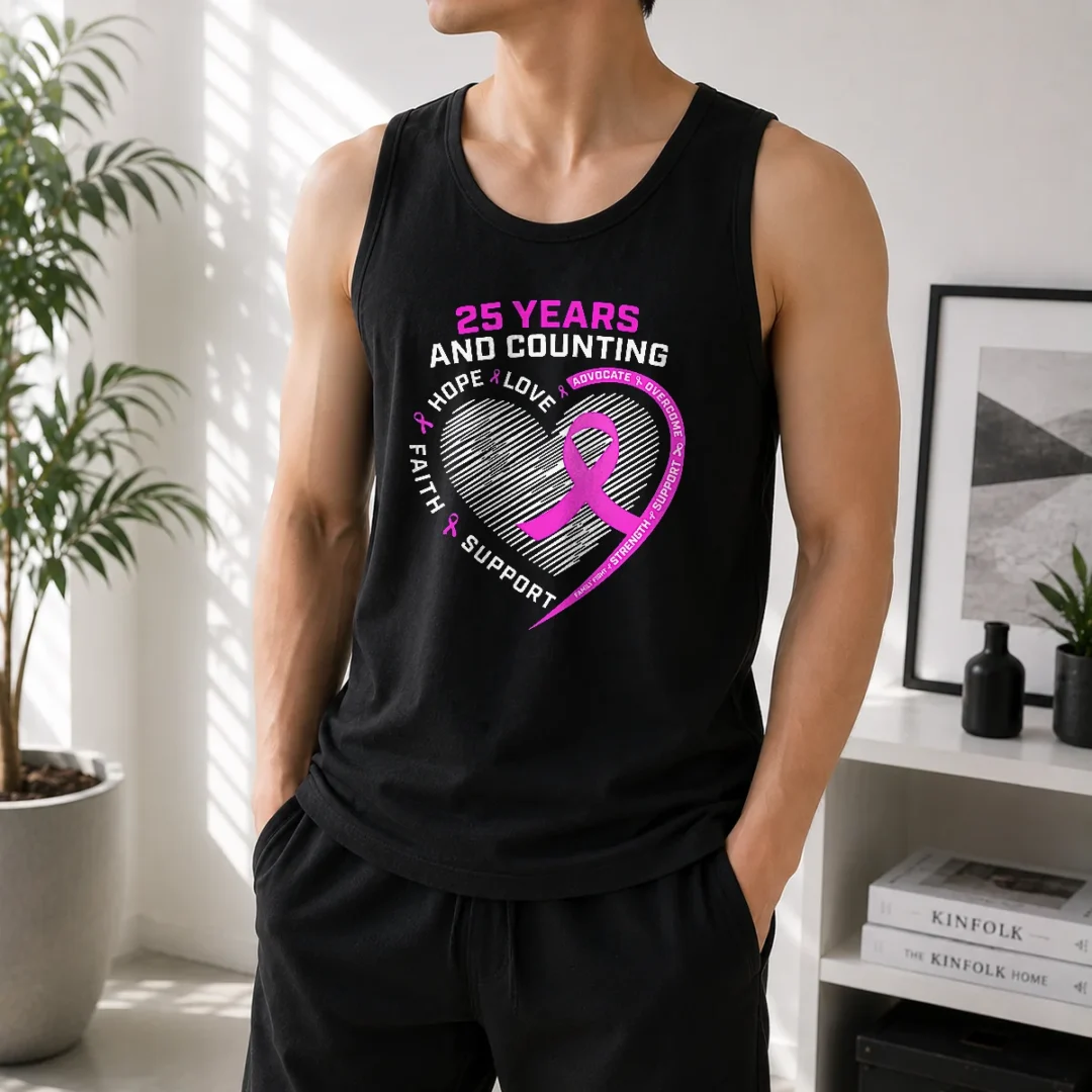 hot-premium-25-years-and-counting-hope-love-breast-cancer-tank-top Hot Premium 25 Years And Counting Hope Love Breast Cancer Tank Top