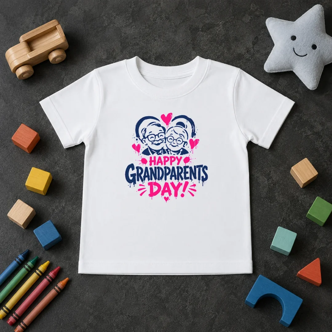 Hot Premium Happy Grandparents Day Grunge Paint Splatter Heart Kids T Shirt Hot Premium Happy Grandparents Day Grunge Paint Splatter Heart Kids T-Shirt