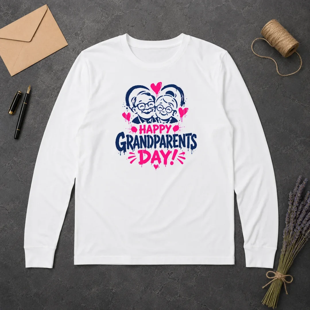 Hot Premium Happy Grandparents Day Grunge Paint Splatter Heart Long Sleeve Shirt Hot Premium Happy Grandparents Day Grunge Paint Splatter Heart Long Sleeve Shirt