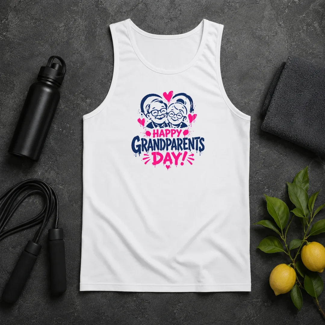 Hot Premium Happy Grandparents Day Grunge Paint Splatter Heart Tank Top Hot Premium Happy Grandparents Day Grunge Paint Splatter Heart Tank Top