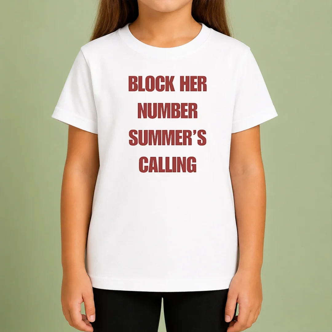 hot-pretty-block-her-number-summer-s-calling-summer-vibes-kids-t-shirt Hot Pretty Block Her Number Summer'S Calling Summer Vibes Kids T-Shirt