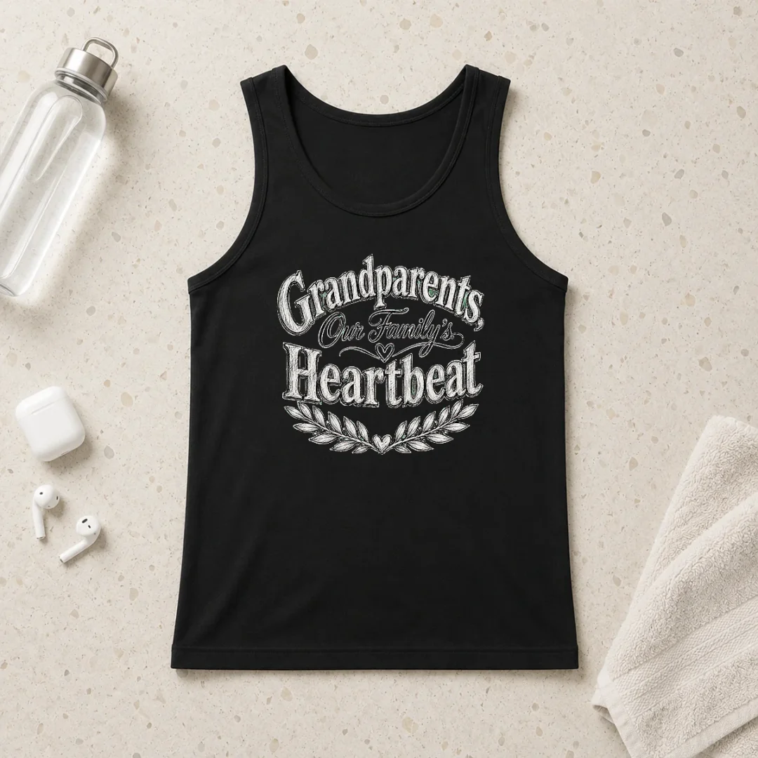 hot-pretty-grandparents-day-heartfelt-family-sketch-tank-top Hot Pretty Grandparents Day Heartfelt Family Sketch Tank Top