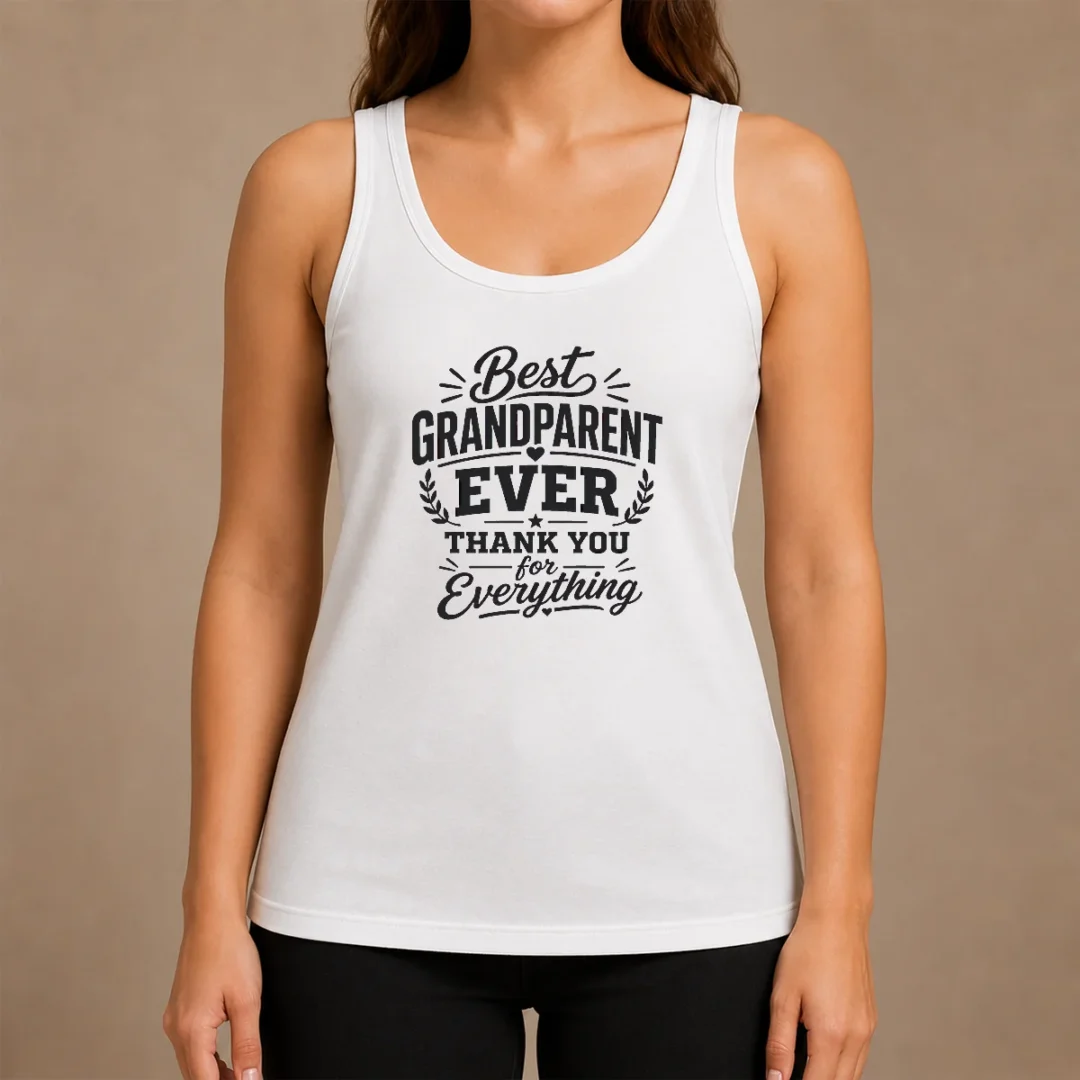 Hot Pretty Grandparents Day Thank You Gift Line Art Tank Top Hot Pretty Grandparents Day Thank You Gift Line Art Tank Top