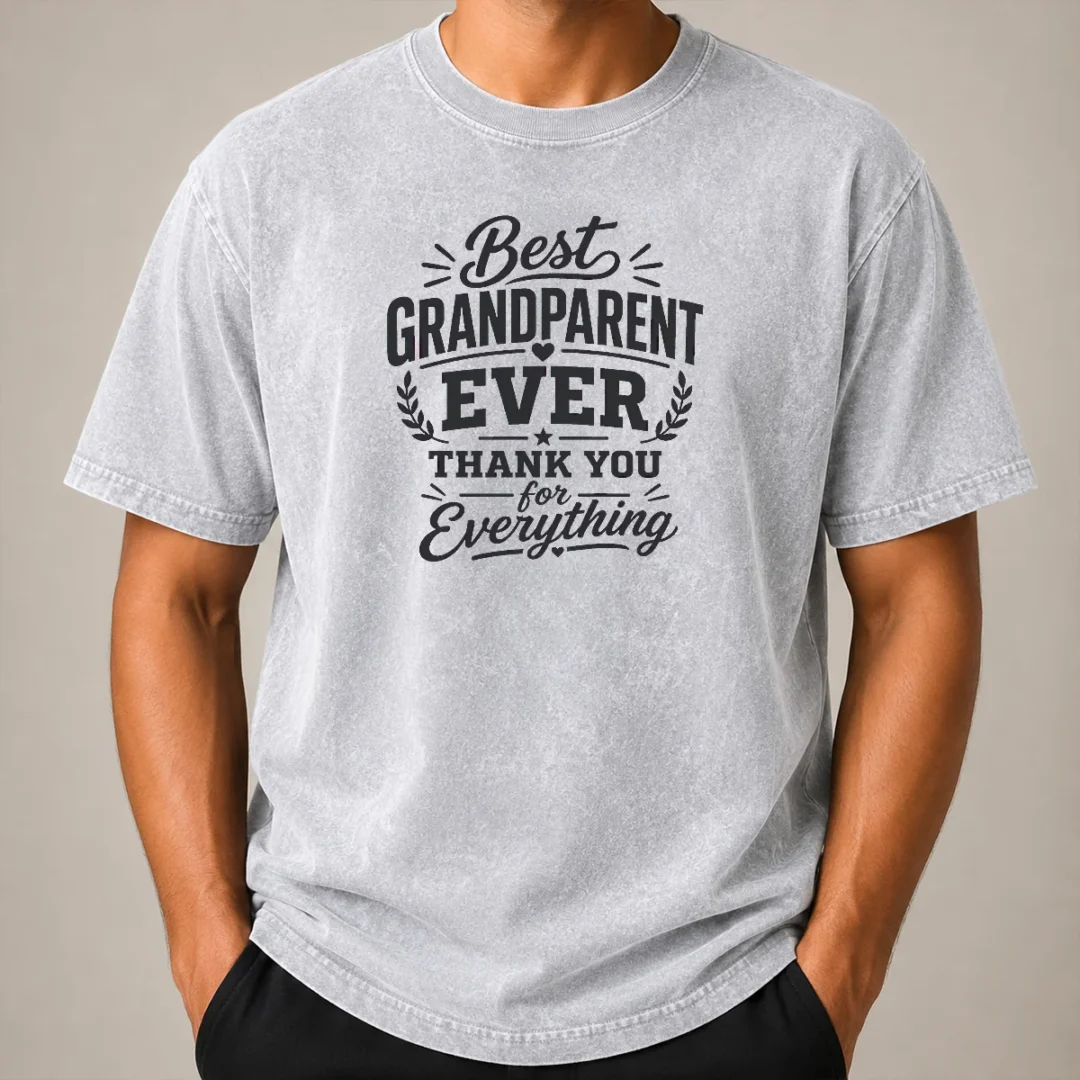 Hot Pretty Grandparents Day Thank You Gift Line Art Washed T Shirt Hot Pretty Grandparents Day Thank You Gift Line Art Washed T-Shirt