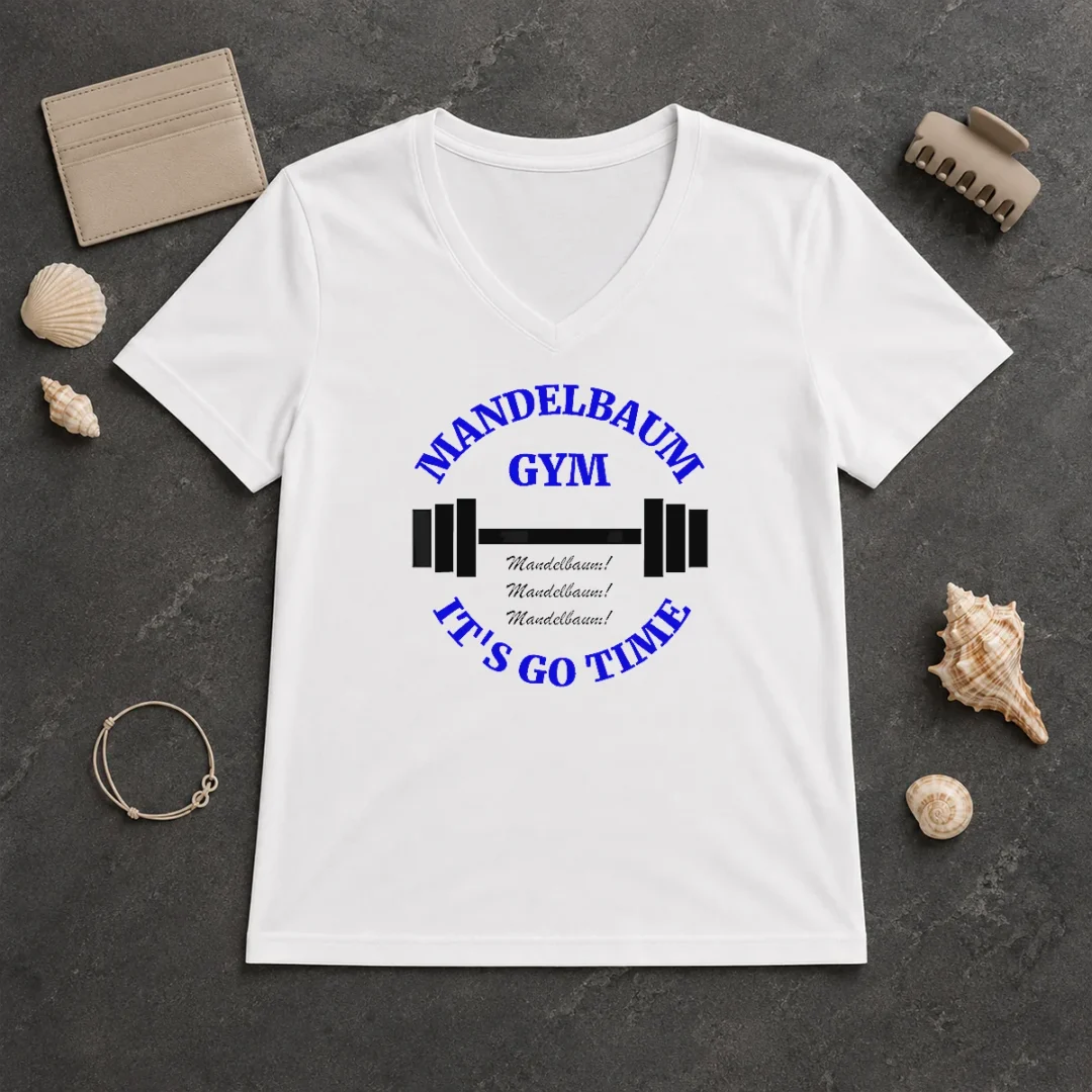 Hot Pretty Mandelbaum Gym It'S Go Time Seinfeld Fitness V Neck Shirt Hot Pretty Mandelbaum Gym It'S Go Time Seinfeld Fitness V-Neck Shirt