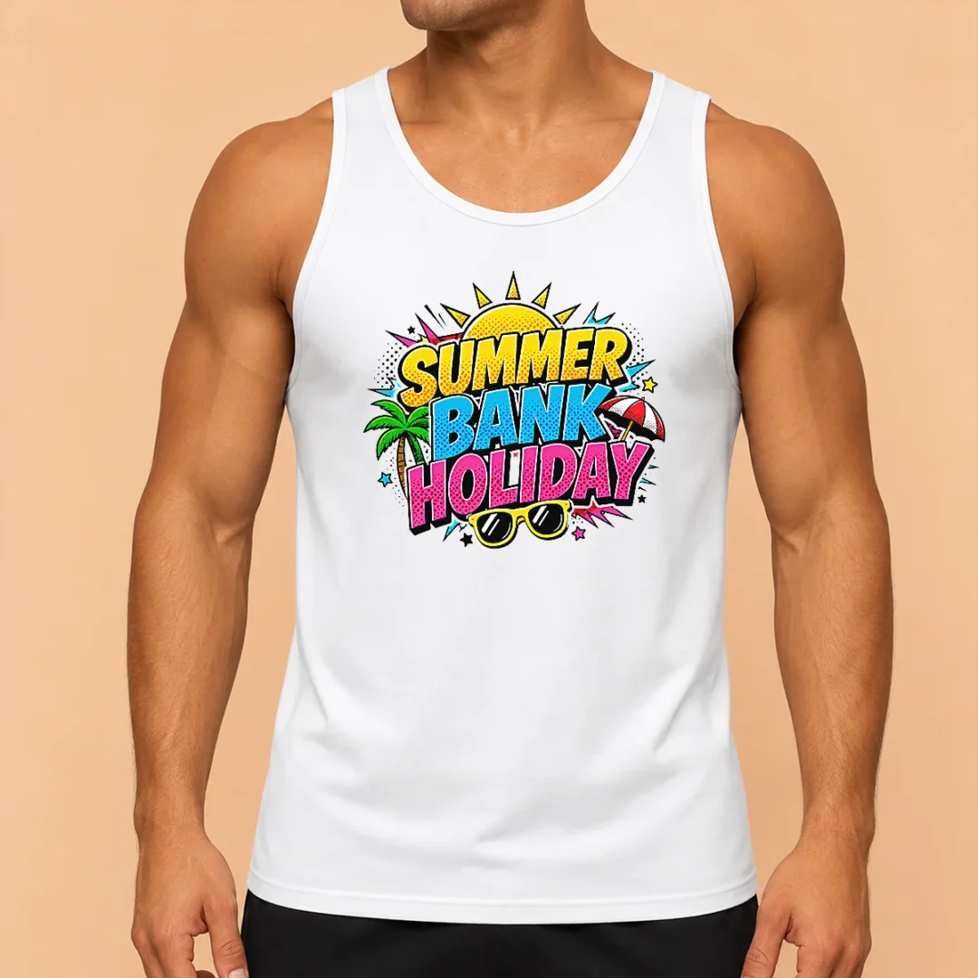 hot-pretty-pop-art-summer-bank-holiday-comic-halftone-beach-tank-top Hot Pretty Pop Art Summer Bank Holiday Comic Halftone Beach Tank Top
