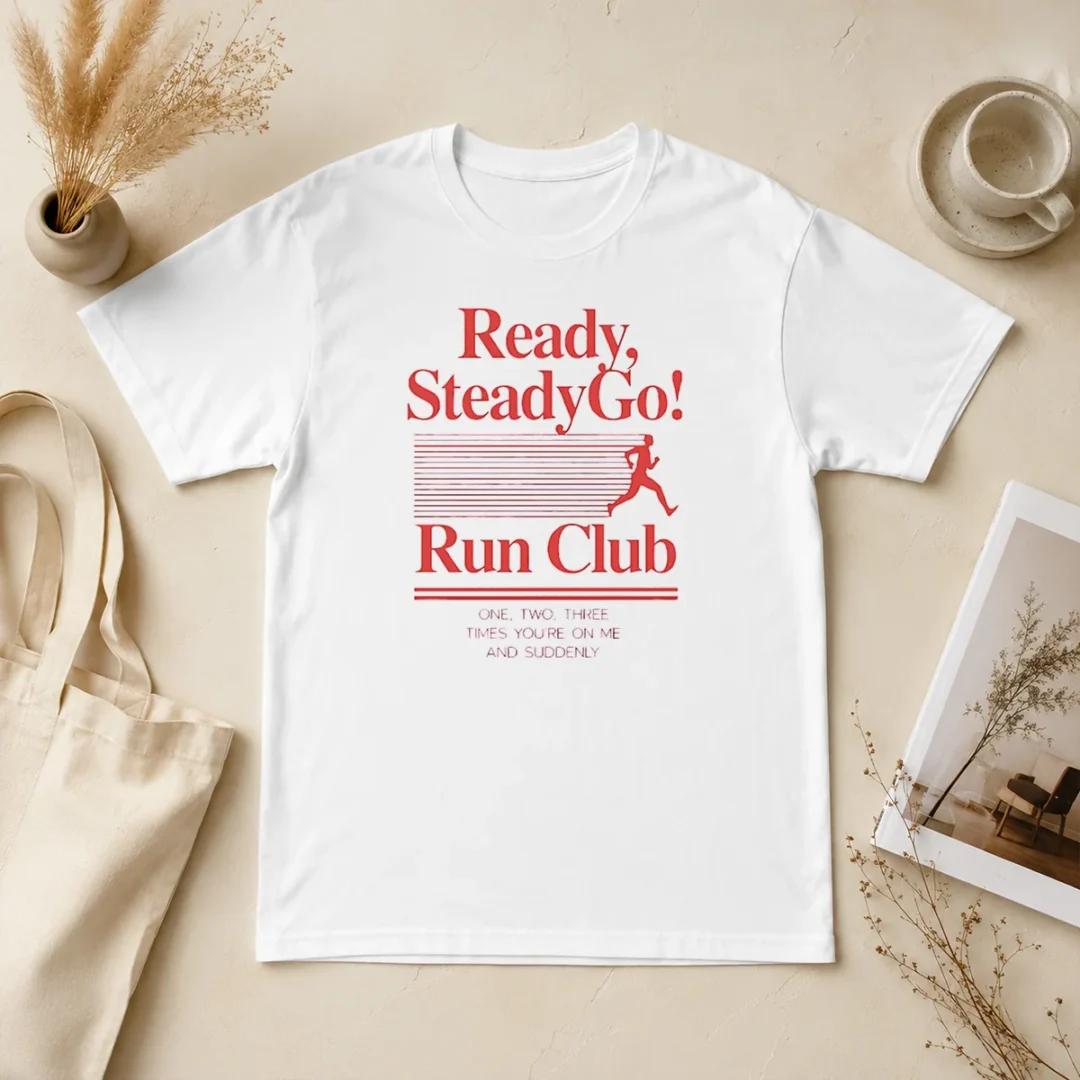 Hot Pretty Ready Steadygo Run Club Running t shirt Hot Pretty Ready Steadygo Run Club Running