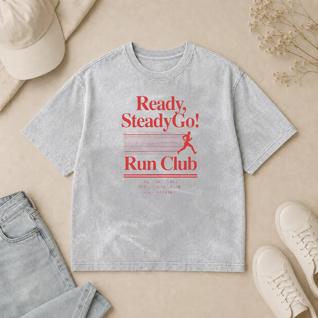 Hot Pretty Ready Steadygo Run Club Running Washed T Shirt Hot Pretty Ready Steadygo Run Club Running Washed T-Shirt