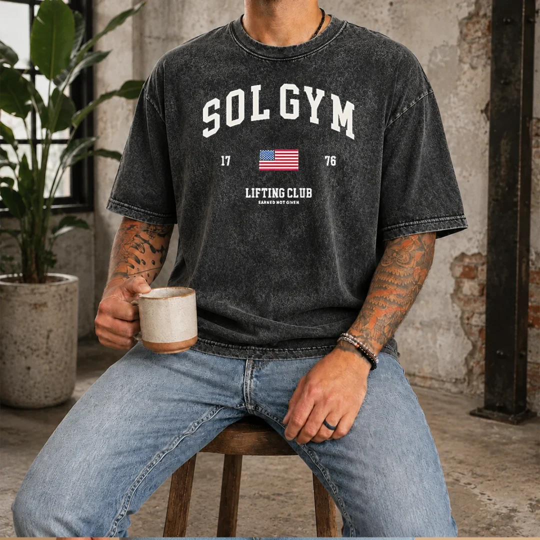 hot-pretty-solgym-lifting-club-earned-not-given-1776-distressed-washed-t-shirt Hot Pretty Solgym Lifting Club Earned Not Given 1776 Distressed Washed T-Shirt