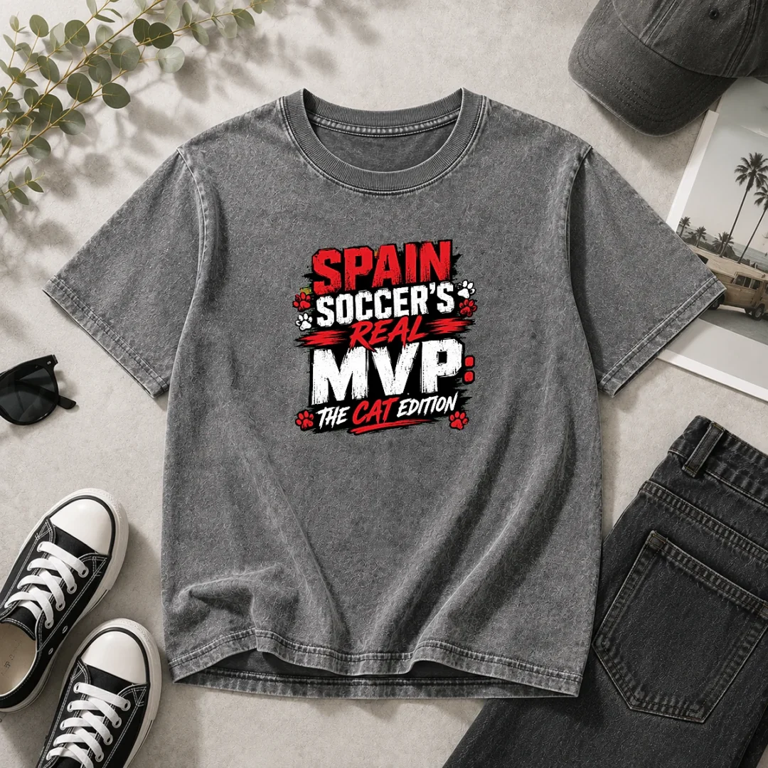 hot-spain-soccer-cat-meme-streetwear-washed-t-shirt Hot Spain Soccer Cat Meme Streetwear Washed T-Shirt