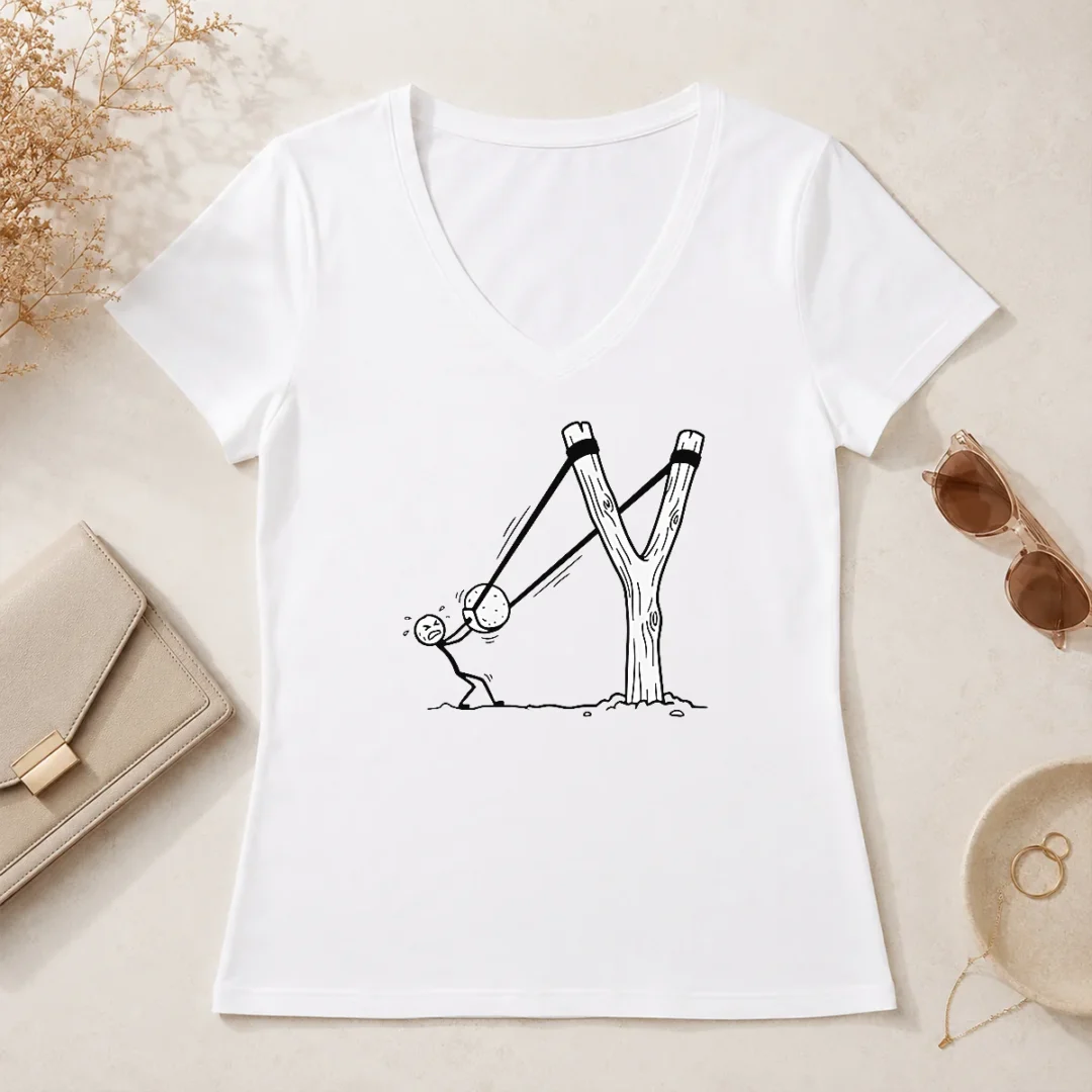 Hot Top Slingshot Meme V Neck Shirt Hot Top Slingshot Meme V-Neck Shirt