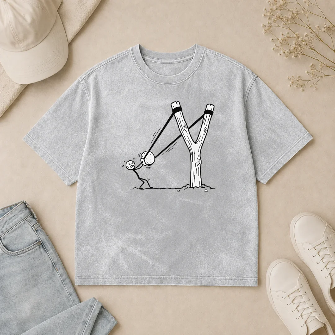 Hot Top Slingshot Meme Washed T Shirt Hot Top Slingshot Meme Washed T-Shirt