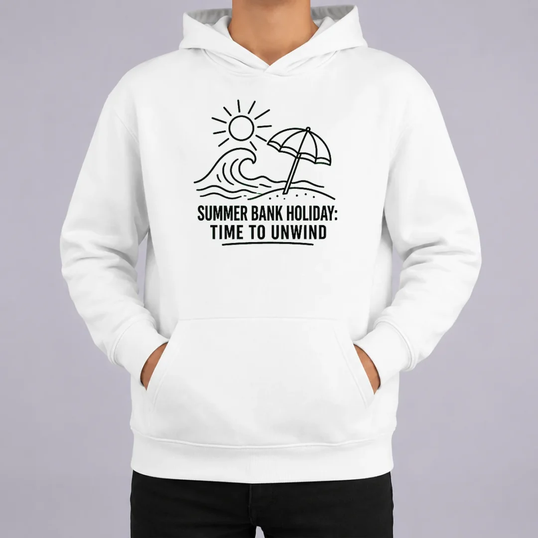Hot Top Summer Bank Holiday Relaxation Line Art Hoodie Hot Top Summer Bank Holiday Relaxation Line Art Hoodie
