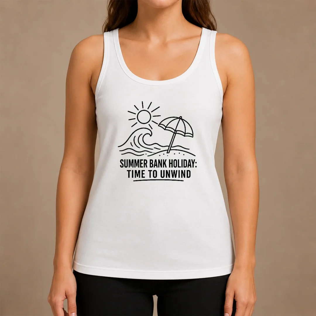 Hot Top Summer Bank Holiday Relaxation Line Art Tank Top Hot Top Summer Bank Holiday Relaxation Line Art Tank Top