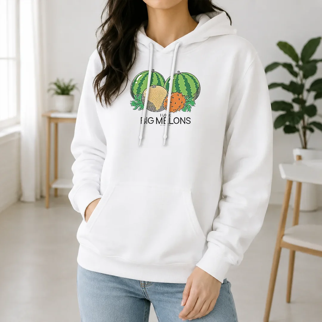 Hot Watermelon Cantaloupe Kiwano Fruit I Love Big Melons Threadheads Studios Hoodie Hot Watermelon Cantaloupe Kiwano Fruit I Love Big Melons Threadheads Studios Hoodie