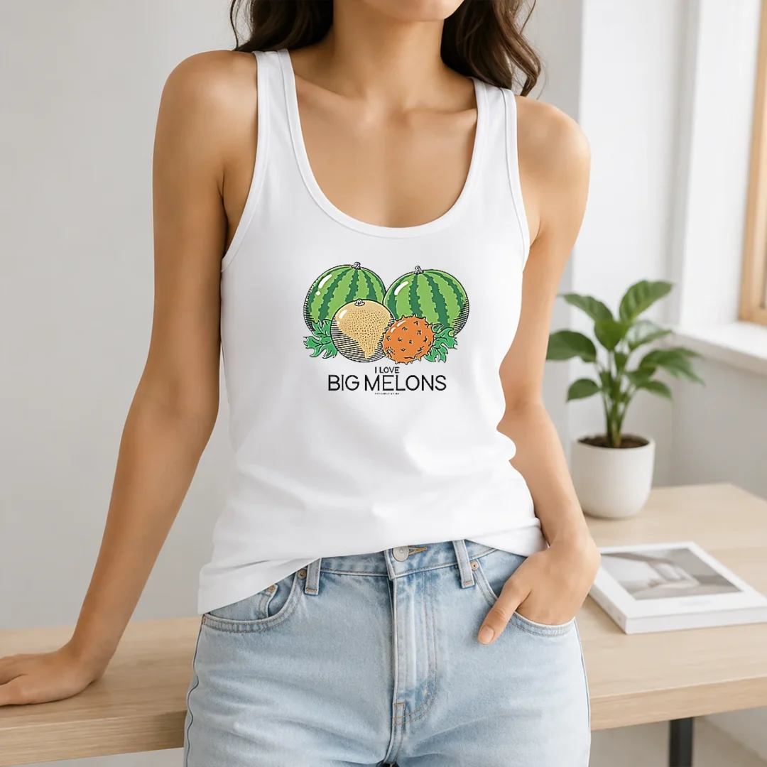 Hot Watermelon Cantaloupe Kiwano Fruit I Love Big Melons Threadheads Studios Tank Top Hot Watermelon Cantaloupe Kiwano Fruit I Love Big Melons Threadheads Studios Tank Top